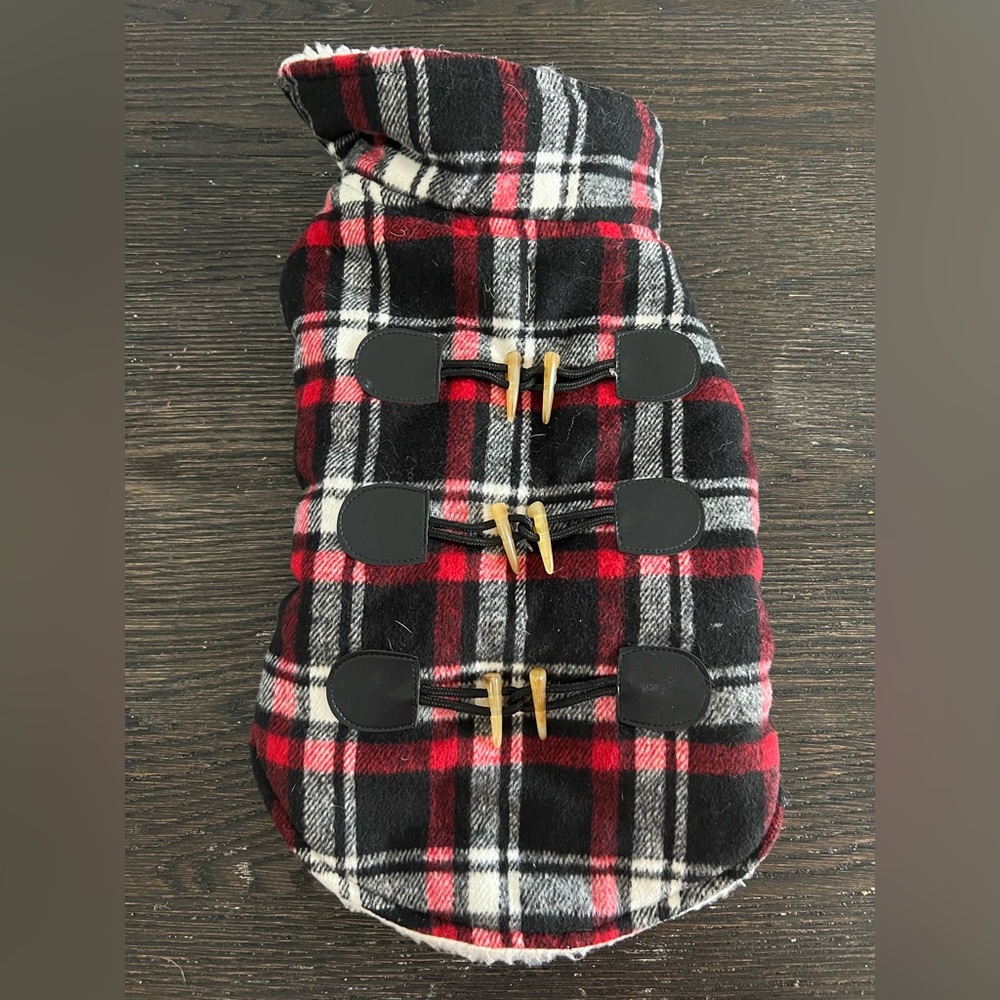 Plaid Toggle Pet Jacket